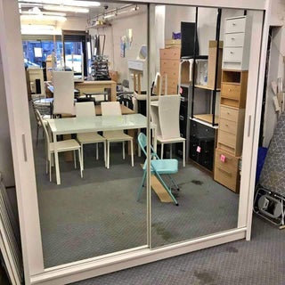 2m Chicago Sliding Mirror Door Wardrobe, C.O.D