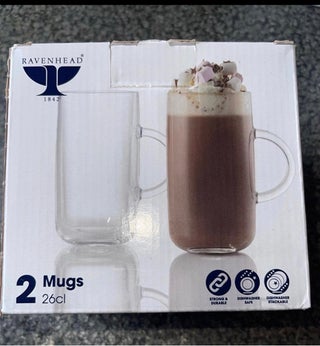 Ravenhead Entertainment set of 2 tall Glass Mugs