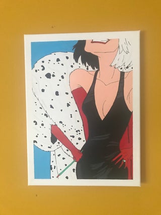 Cruella Deville painting