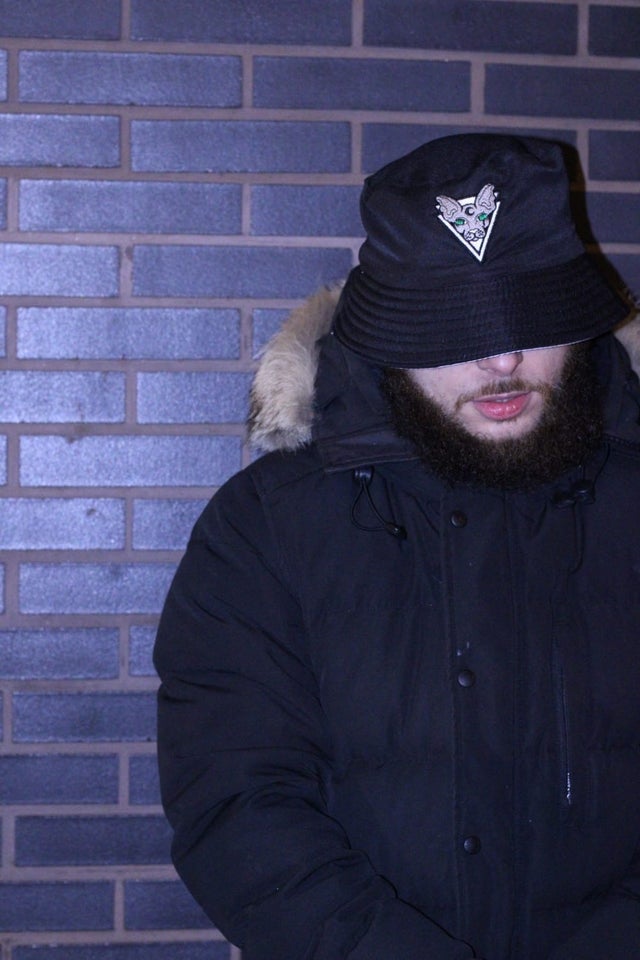 Unisex black bucket hat