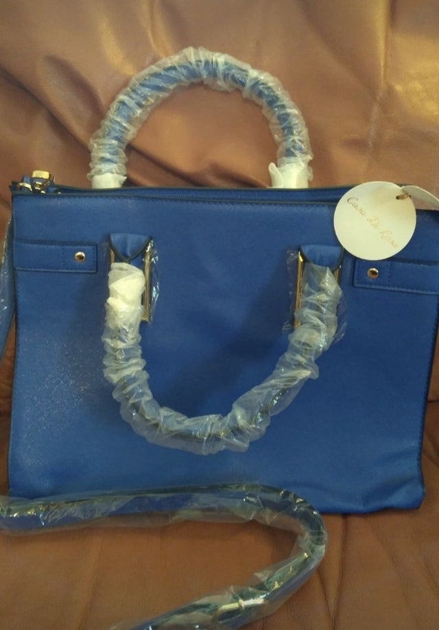 Blue handbag