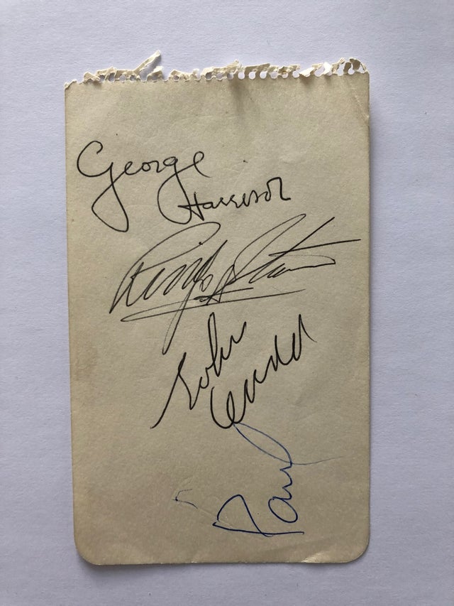 The Beatles autographs for sale John Lennon Paul