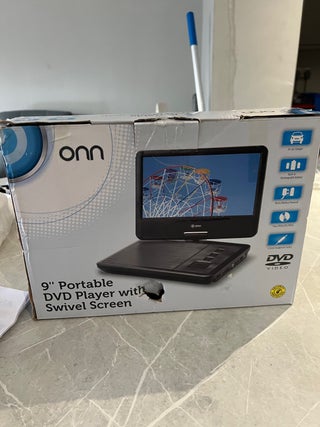 Onn DVD player recharchargble with 9 inch mon