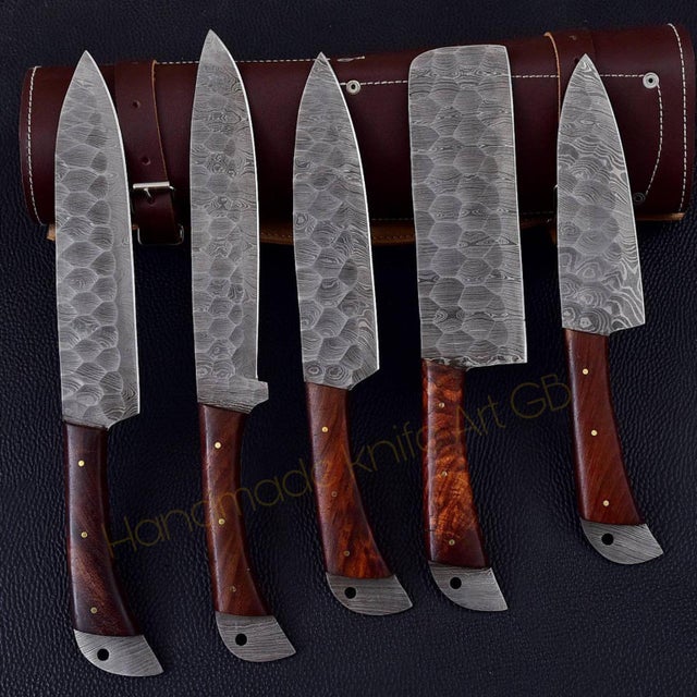 Damascus Steel Hand Made Chef Knives Set