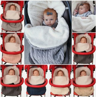 NEWBORN BABY SWADDLE KNIT WRAP WARM BLANKET PRAM