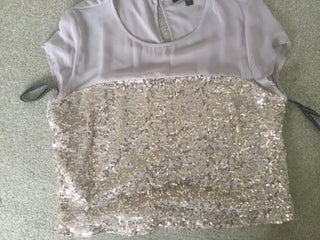 Crop sequin top