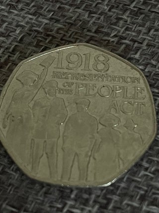 1918 50p coin