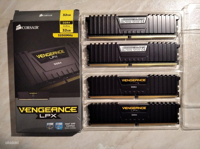 Corsair Vengeance LPX 2x8GB DDR4 DRAM 3200Mhz Memo
