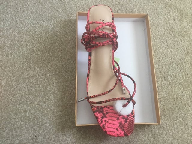 Pink snake sandals
