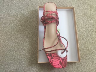 Pink snake sandals