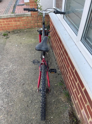 Red and black mountain bike