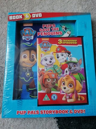 paw patrol book and Dvd set