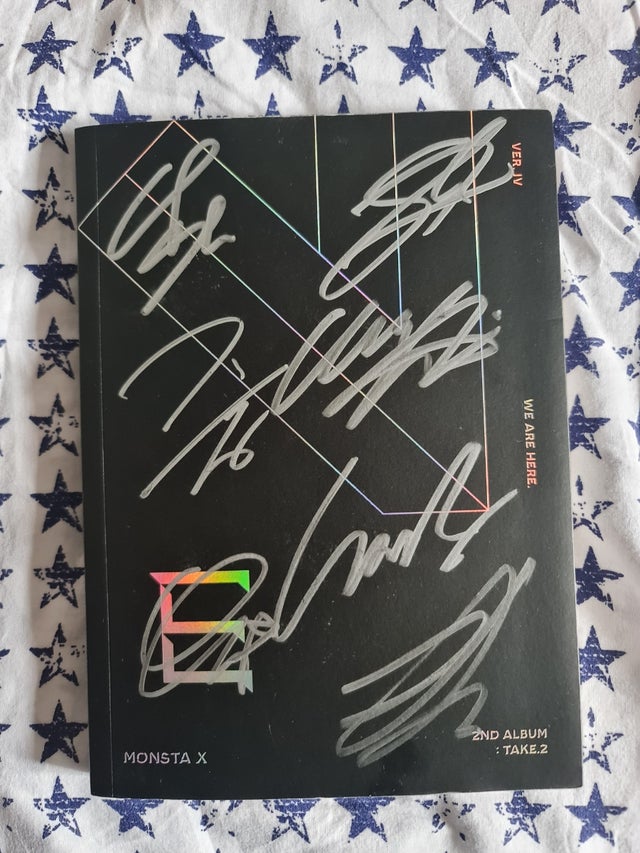 MONSTA X WE ARE HERE SIGNED BY ALL MEMBERS