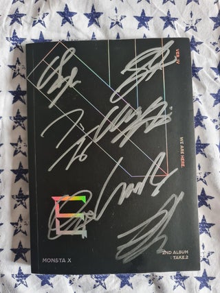 MONSTA X WE ARE HERE SIGNED BY ALL MEMBERS