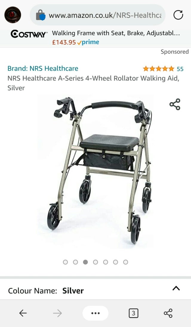 "Z-Tec 4 Wheeled Mobility Walker &amp; Seat"