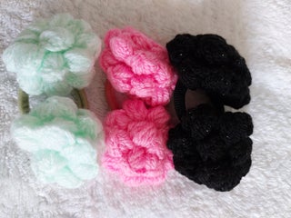 Beautiful crochet hair tie
