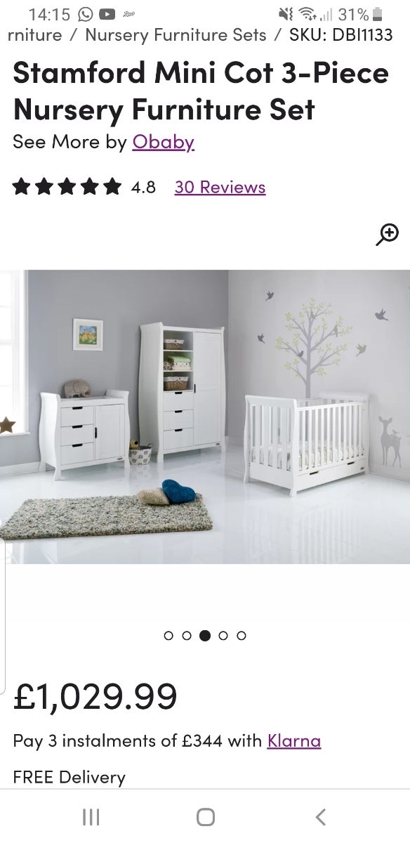 Baby Furniture 3 piexes, without mattress