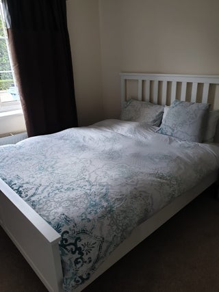 White Double Bed with 4 drawers