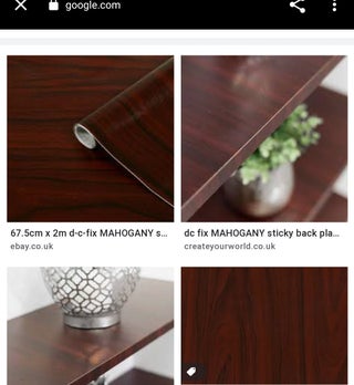 MAHOGANY sticky back plastic vinyl wrap film