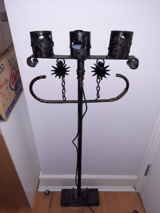 GOTHIC FLOOR LAMP and CANDLE HOLDER