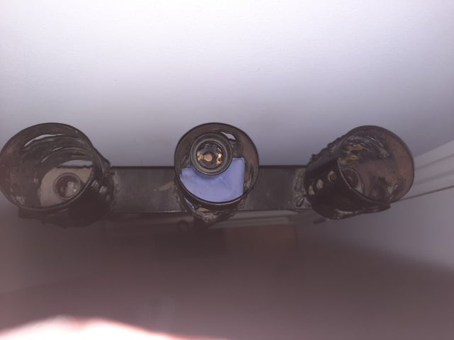 GOTHIC FLOOR LAMP and CANDLE HOLDER