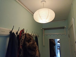hangers, lamps, mirror