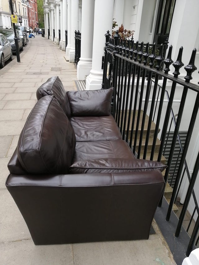 Leather sofa, John Lewis.