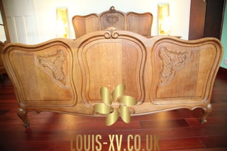 Antique King Lovely Louis XV Bed Carved Oak