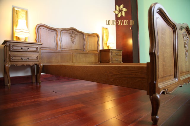 Beautiful French Antique Louis XV King Bed set