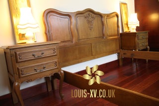 Beautiful French Antique Louis XV King Bed set