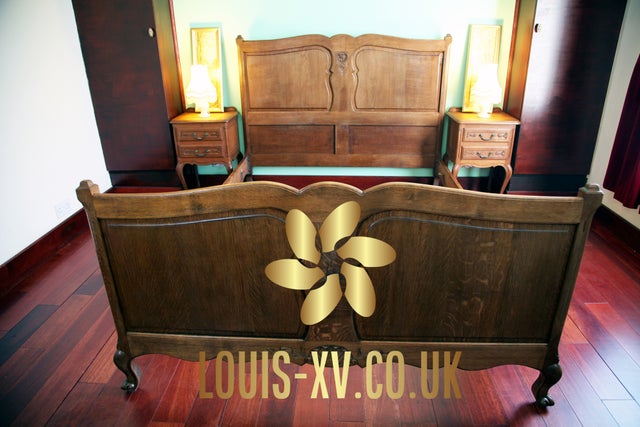 Beautiful Antique Louis XV King Bed