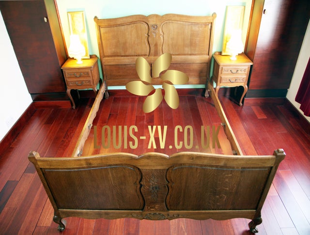 Beautiful Antique Louis XV King Bed