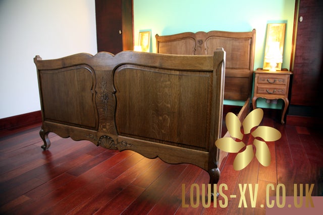 Beautiful Antique Louis XV King Bed