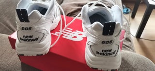 New Balance 608 chunky trainers in white with box