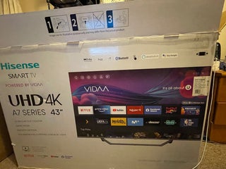 43" Tv Hisense 4K UHD A7 series Smart TV 43A7GQTUK