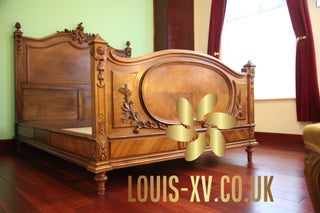 Opulent Beautiful Antique French Double Bed carved